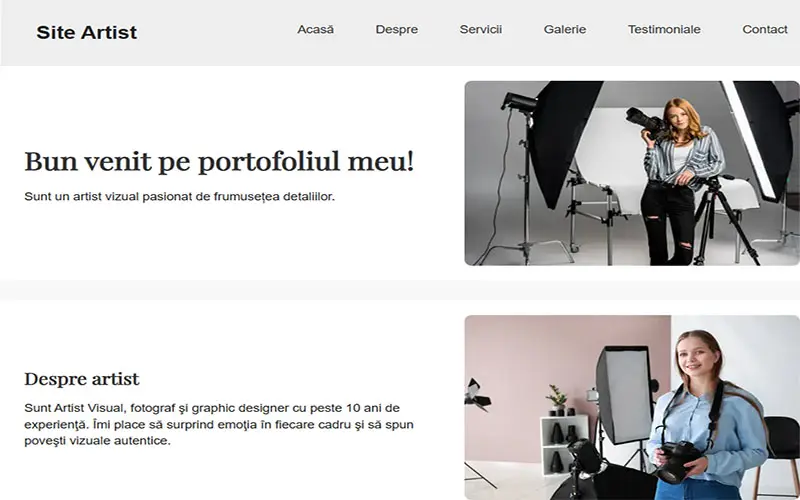 Site Artist Visual – Portofoliu